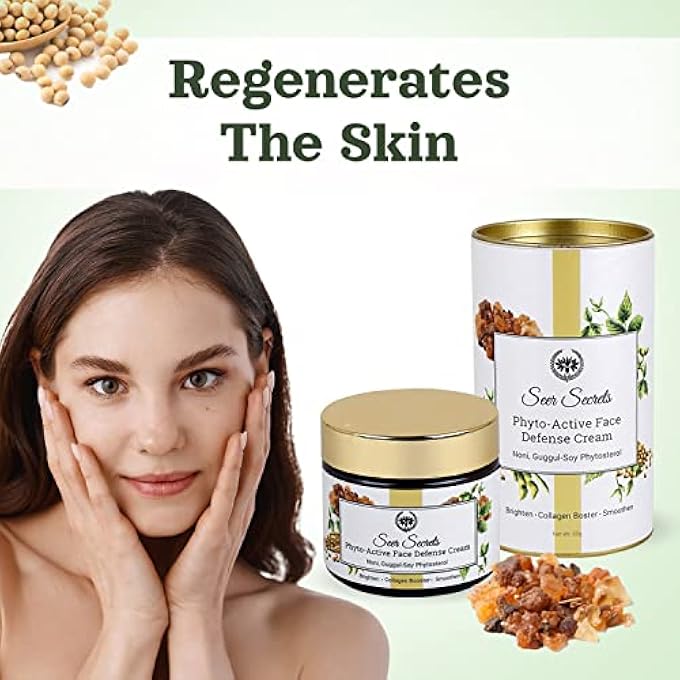 Seer Secrets FACE CREAM, NONI, GUGGUL-SOY PHYTOSTEROL PHYTO-ACTIVE FACE DEFENSE CREAM, 40G - Image 3